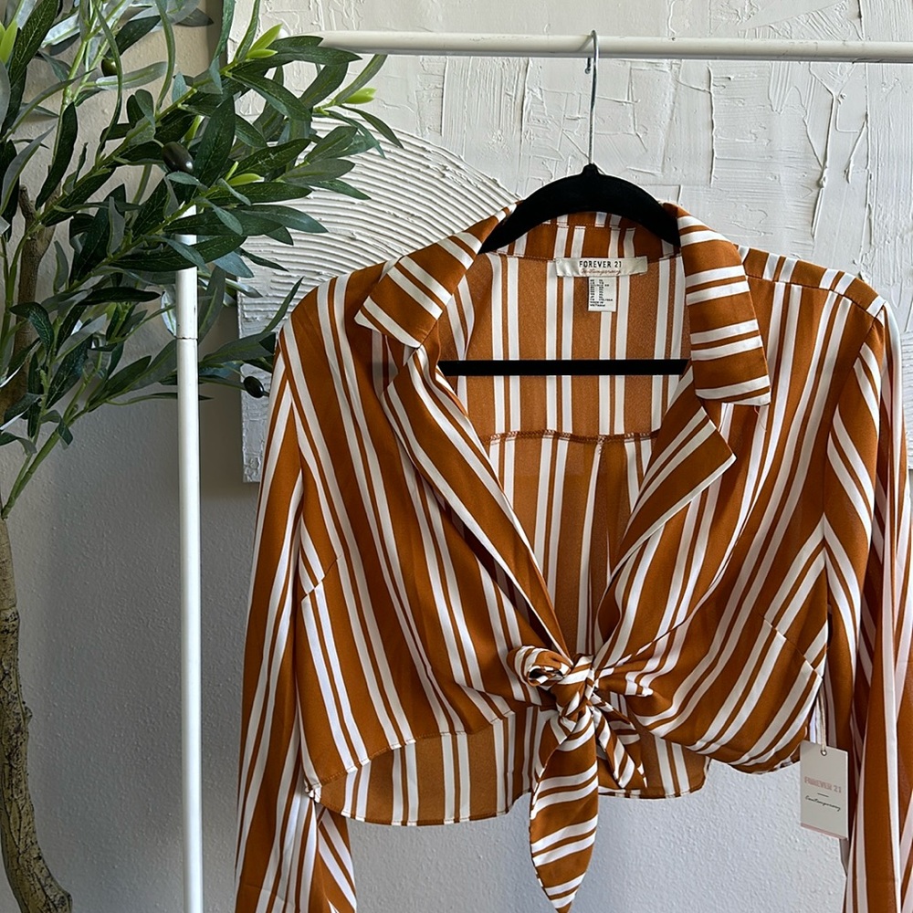 Front tie blouse